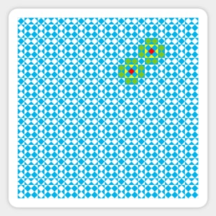 Tessellation tiling pattern in blue Sticker